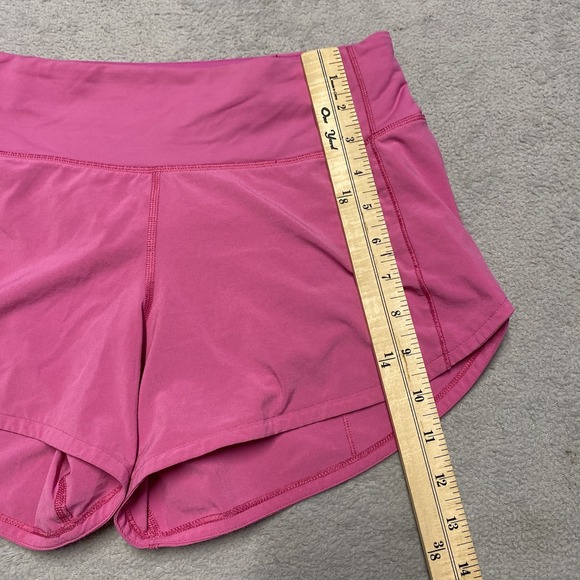 Lululemon Speed Up Shorts Size 4 Pink 4" Inseam Active Running Lined - Picture 8 of 11